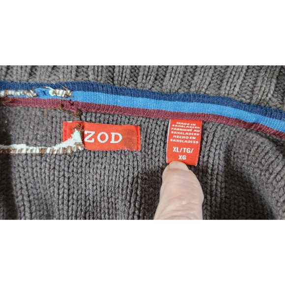 Mens Sweater Cardigan XL Shawl Collar Elbow Patches Cableknit Fisherman Grandpa - Picture 5 of 6